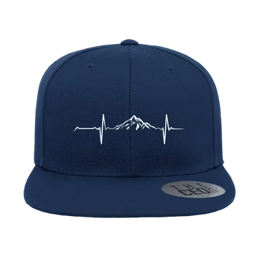 Heartbeat V1 Embroidered Flat Bill Cap